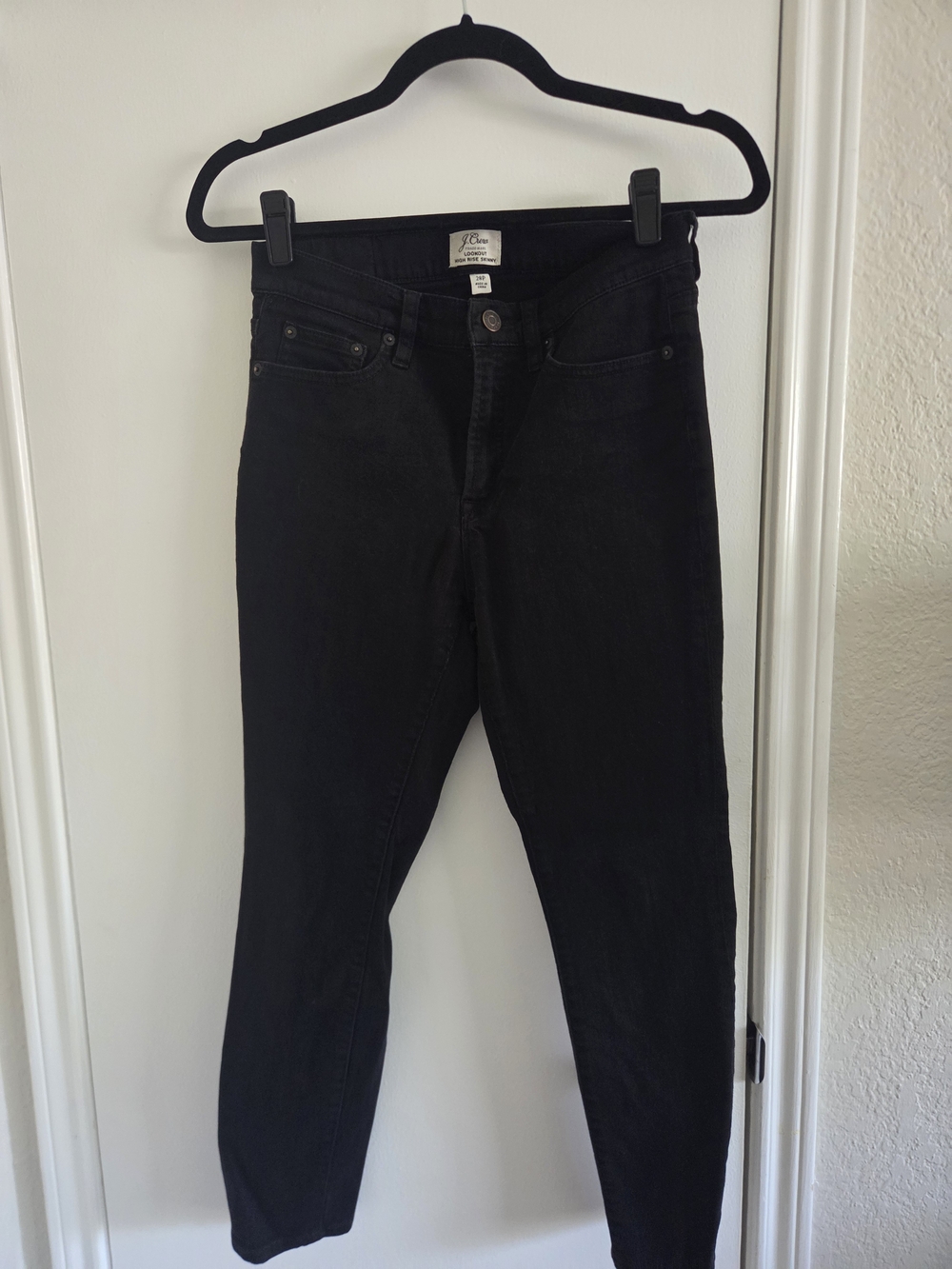 J. Crew Lookout High Rise Skinny Black Jeans